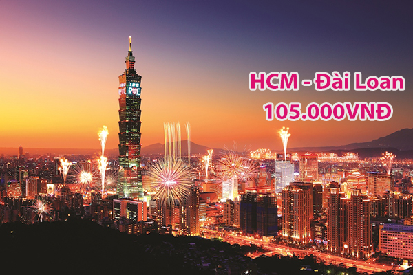 Vé máy bay đi Đài Loan giá rẻ: 105.000VNĐ